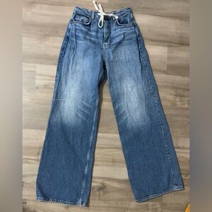 Reformation Blue Wide-Leg Flare Jeans